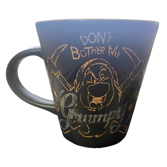 Disney Grumpy Don't Bother Me Mug 4.25" x 4.25" Black & Orange - Picture 1 of 4